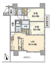 ミッドレジデンス文京 4階 間取り図