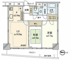 クレッセント川崎タワー 32階 間取り図