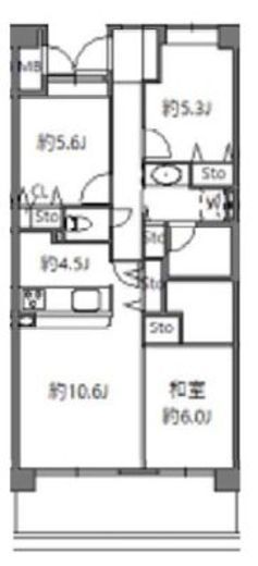 アソシエール溝の口 1階 間取り図