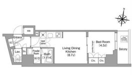 コンフォリア南品川 1403 間取り図