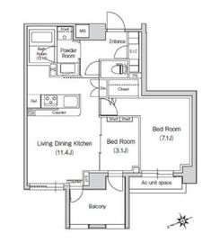 スタイリオ元住吉2 317 間取り図