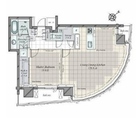 パークコート赤坂檜町ザ・タワー 23階 間取り図