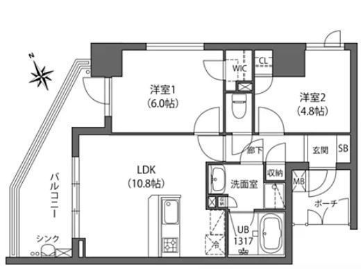 CROSS吉祥寺 407 間取り図