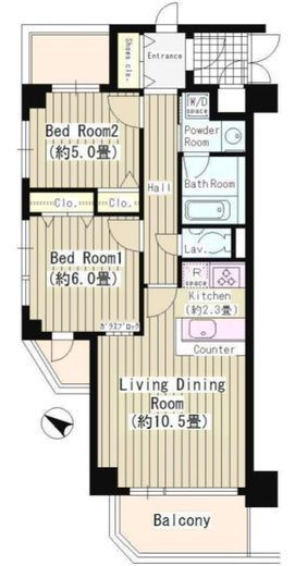 グランベル西早稲田プレシャス 4階 間取り図