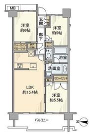 プラウド武蔵境テラス 6階 間取り図