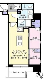 プラウド五反田 13階 間取り図