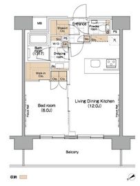 パークハビオ目黒リバーサイド 310 間取り図