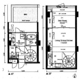 グラントレゾール広尾 4階 間取り図