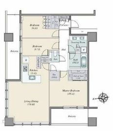 WORLD TOWER RESIDENCE 38階 間取り図
