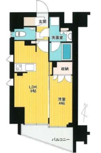 フレンシア椎名町 401 間取り図