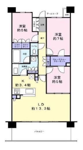 ヒルトップ横浜山手レジデンス 4階 間取り図