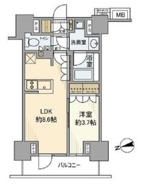 ピアース浅草 5階 間取り図
