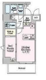 ONE ROOF RESIDENCE KAMEIDO (ワンルーフレジデンス亀戸) 401 間取り図