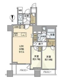 三田ガーデンヒルズ PARK MANSION 4階 間取り図