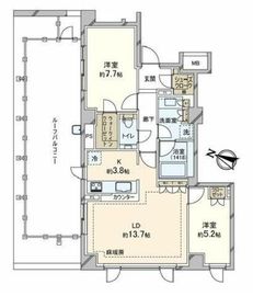 グランスイート高田馬場四丁目 5階 間取り図