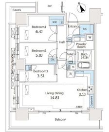 パークホームズ市川真間 13階 間取り図