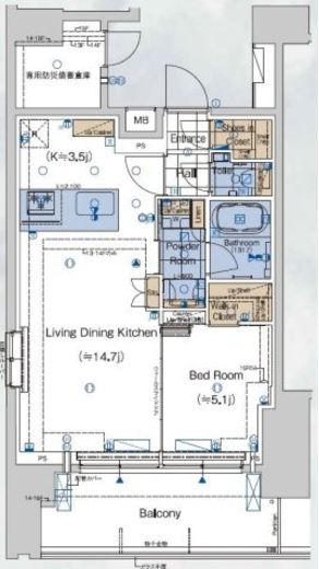 GENOVIA品川南大井 (ジェノヴィア品川南大井) 13階 間取り図