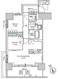 ONE ROOF RESIDENCE NISHI NIPPORI (ワンルーフレジデンス西日暮里) 1404 間取り図