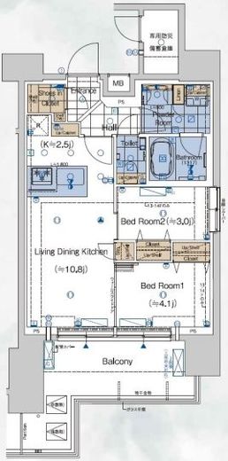 GENOVIA品川南大井 (ジェノヴィア品川南大井) 15階 間取り図