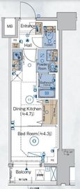 GENOVIA品川南大井 (ジェノヴィア品川南大井) 4階 間取り図