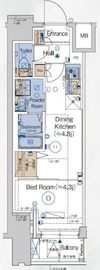 GENOVIA品川南大井 (ジェノヴィア品川南大井) 8階 間取り図