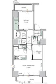 ONE ROOF RESIDENCE NISHI NIPPORI (ワンルーフレジデンス西日暮里) 501 間取り図