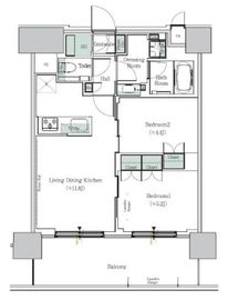 ONE ROOF RESIDENCE NISHI NIPPORI (ワンルーフレジデンス西日暮里) 1405 間取り図