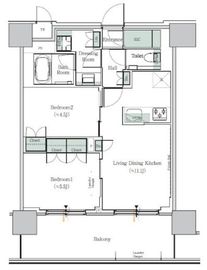 ONE ROOF RESIDENCE NISHI NIPPORI (ワンルーフレジデンス西日暮里) 1406 間取り図