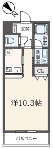 フェルテ髙波 402 間取り図
