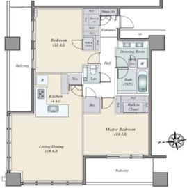 WORLD TOWER RESIDENCE 40階 間取り図