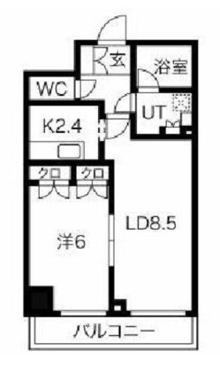 パレステュディオ新宿パークサイド 5階 間取り図