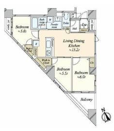 ブリシア隅田公園 8階 間取り図
