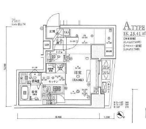リヴシティ日本橋浜町 2階 間取り図