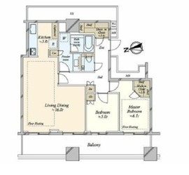 WORLD TOWER RESIDENCE 44階 間取り図