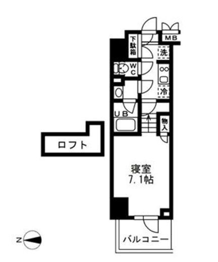 レジディア亀戸 201 間取り図