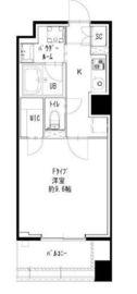 オハグランデ品川 407 間取り図