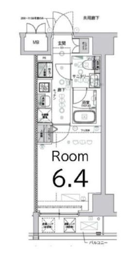 クレストタップ新横浜 7階 間取り図