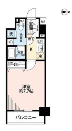 プレール・ドゥーク京橋 14階 間取り図