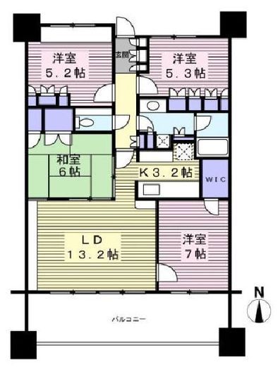 サンクタス立川T1 4階 間取り図