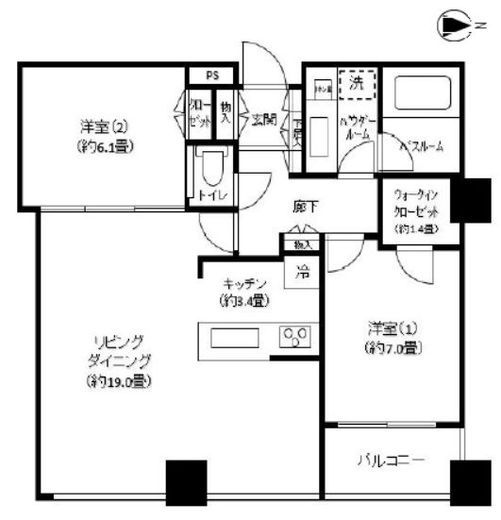 シティタワーズ豊洲ザ・ツイン サウスタワー 42階 間取り図