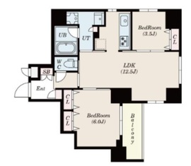 S-RESIDENCE押上epure (エスレジデンス押上エピュレ) 1001 間取り図