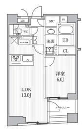 シーズンフラッツ日本橋人形町プレミア 302 間取り図