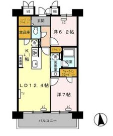 ロイヤルパークス西新井 511 間取り図