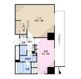 スカイグランデ汐留 17階 間取り図