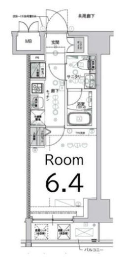 クレストタップ新横浜 7階 間取り図