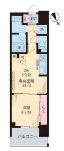 ビイルーム立川 1202 間取り図