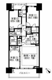 プラウドシティ加賀学園通り 6階 間取り図