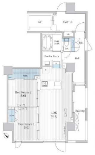 THE AKASAKA RESIDENCE S.O.A-the spirit of akasaka- 302 間取り図