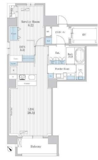 THE AKASAKA RESIDENCE S.O.A-the spirit of akasaka- 401 間取り図