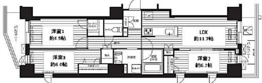 プレジールテアトル用賀 502 間取り図